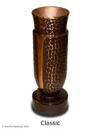 Separate Bronze Vase Unit on Concrete Foundation